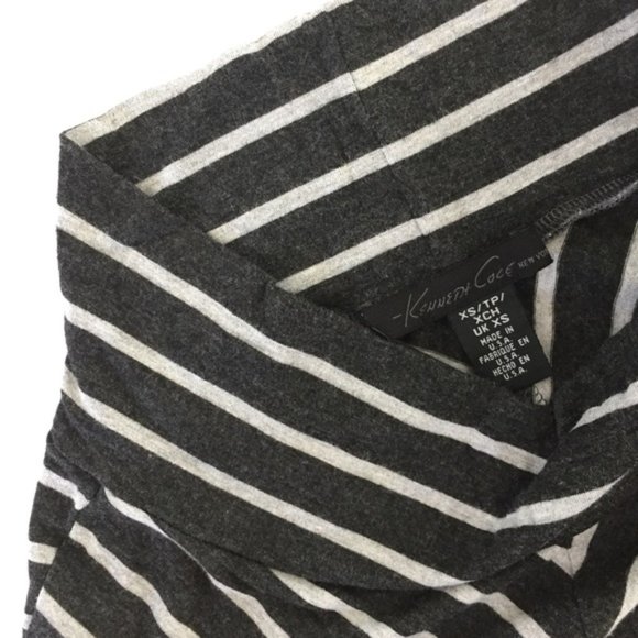 KENNETH COLE Striped Knit Maxi Skirt Dark and Light Gray Sz XS - Picture 5 of 8